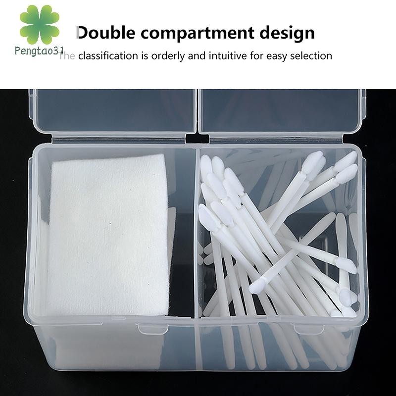 [eto] กล่องเก็บผ้าฝ้ายพลาสติกใสเดสก์ท็อปกันฝุ่นเครื่องสําอางกําจัดลิปสติกผ้าฝ้ายองค์กรจัดเก็บเครื่องสําอาง [TH] - รูปที่ 5