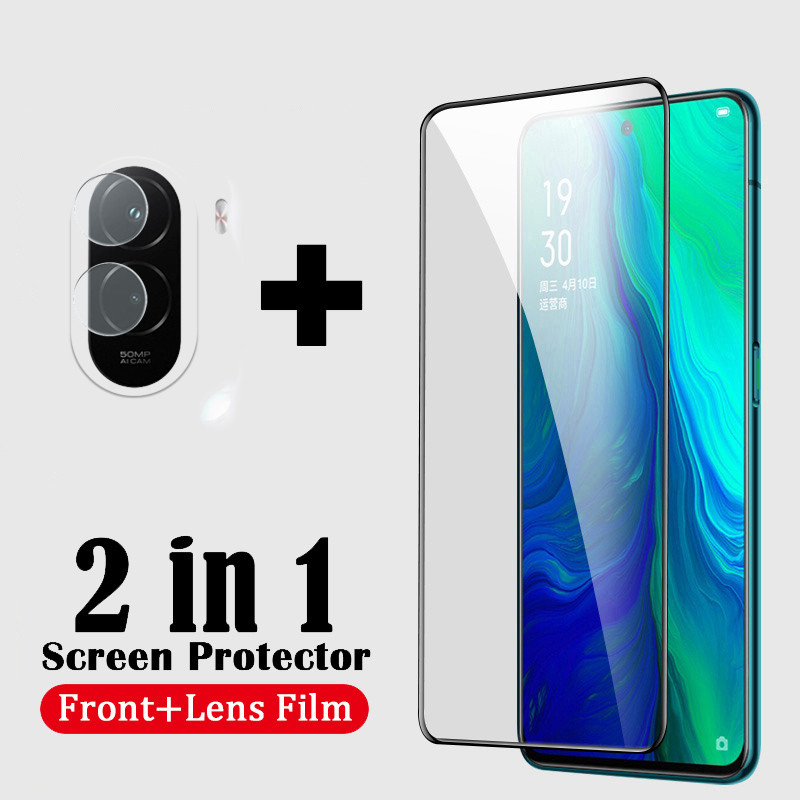 2 In 1 สําหรับ Xiaomi Poco M7 ป้องกันหน้าจอกระจกนิรภัยฟิล์ม + สําหรับ Xiaomi Poco M7 เลนส์ป้องกันฟิล