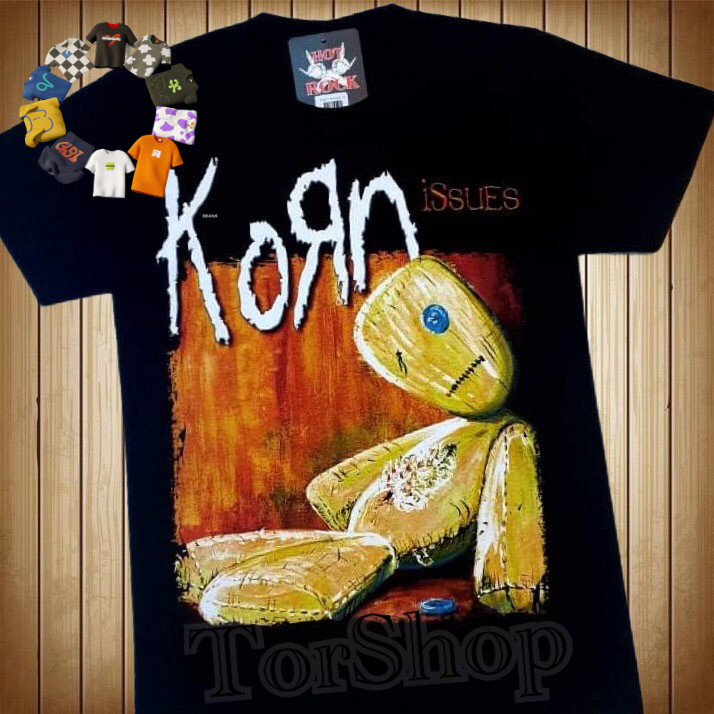เสื้อยืด KORN สไตล์ Retro 90s ลาย 3D สีดำ พร้อมบริการจัดส่งตลอด 24 ชม.