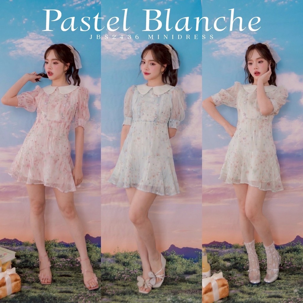 #JBS2436 Pastel Blanche Minidress Joobs studio