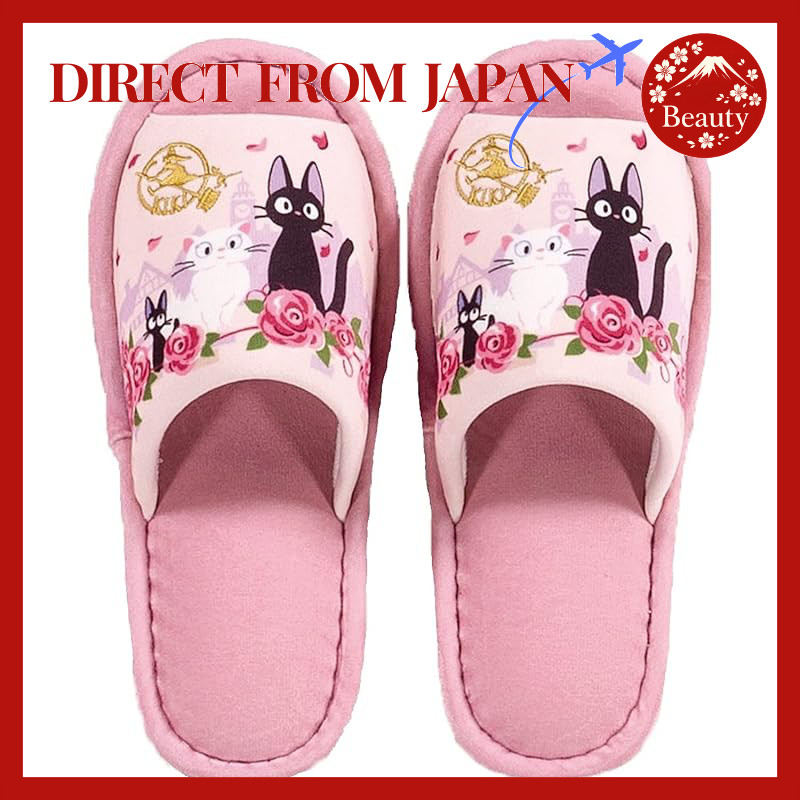 Ghibli Kiki’s Delivery Service Jiji Cat Slippers Free Size Cute Indoor Shoes【Japan】