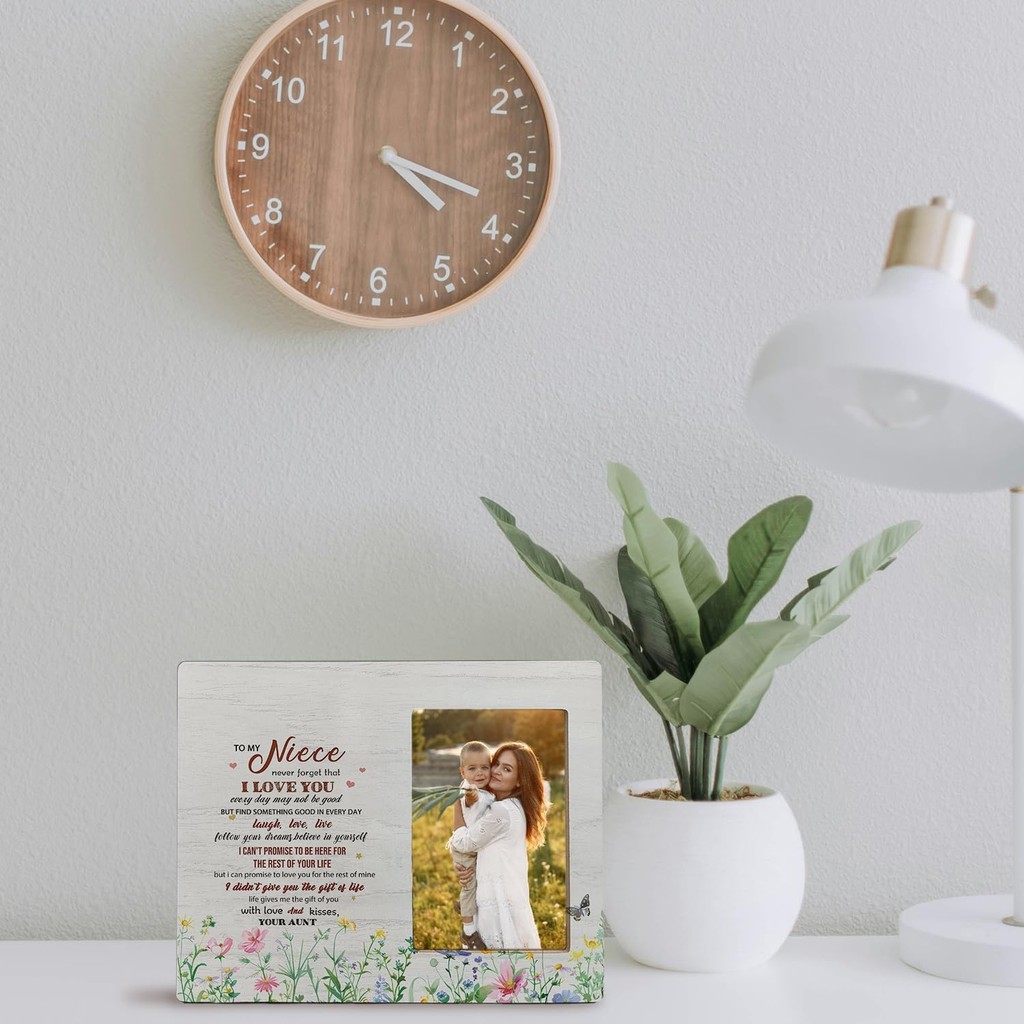 Niece กรอบรูปไม้ 4x6 นิ้ว, ป้าและ Niece ของขวัญกรอบรูป, Niece ของขวัญจากป้า, Niece ของขวัญวันเกิดงาน