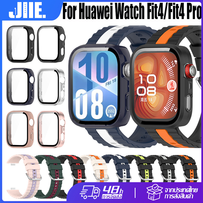 【เคส+สาย】Huawei Watch Fit4 Pro/Fit4 สายนาฬิกา+เคสนาฬิกา สำหรับ Huawei Watch Fit4 Pro/Fit4สายซิลิโคนส