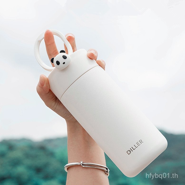 Minimalist Thermos ถ้วยสาวมูลค่าสูงน่ารัก Panda 316 ถ้วยสแตนเลสนักเรียนชายเด็กถ้วยน้ําแบบพกพา 888 E7