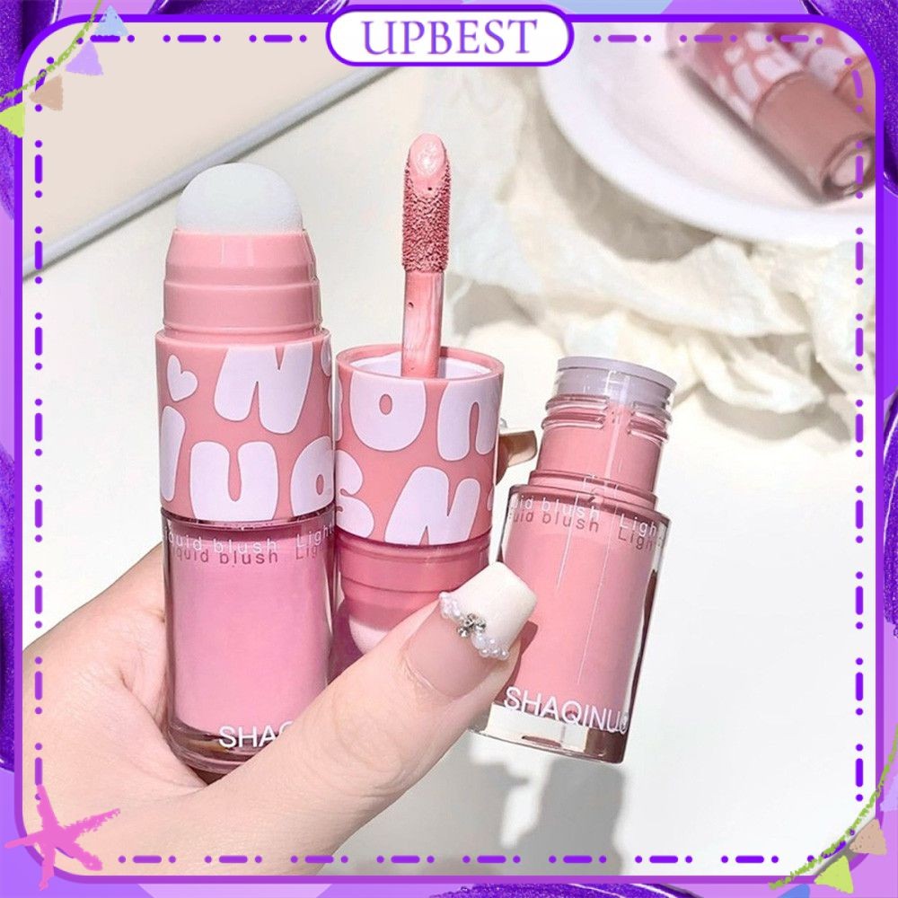 ♕ Shaqinuo บลัชออนเนื้อลิควิด 2 หัว บลัชออนเนื้อแมตต์ เม็ดสีแน่น ติดทนนาน เป็นธรรมชาติ ติดทนนาน แต่ง