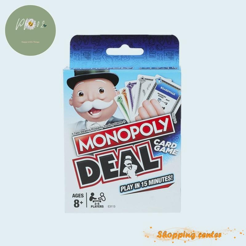 Monopoly Deal การ์ดเกม Family Fun สําหรับเด็ก ผู้ใหญ่