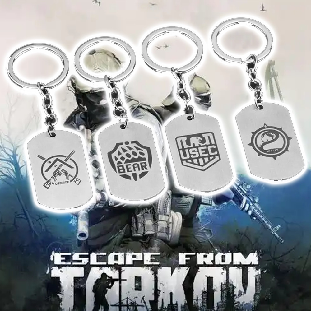 อะนิเมะเกมหนีจาก Tarkov พวงกุญแจพวงกุญแจ USEC BEAR Scav PMC rapist ฮาโลวีนแฟชั่น Man Woman คอสเพลย์อ