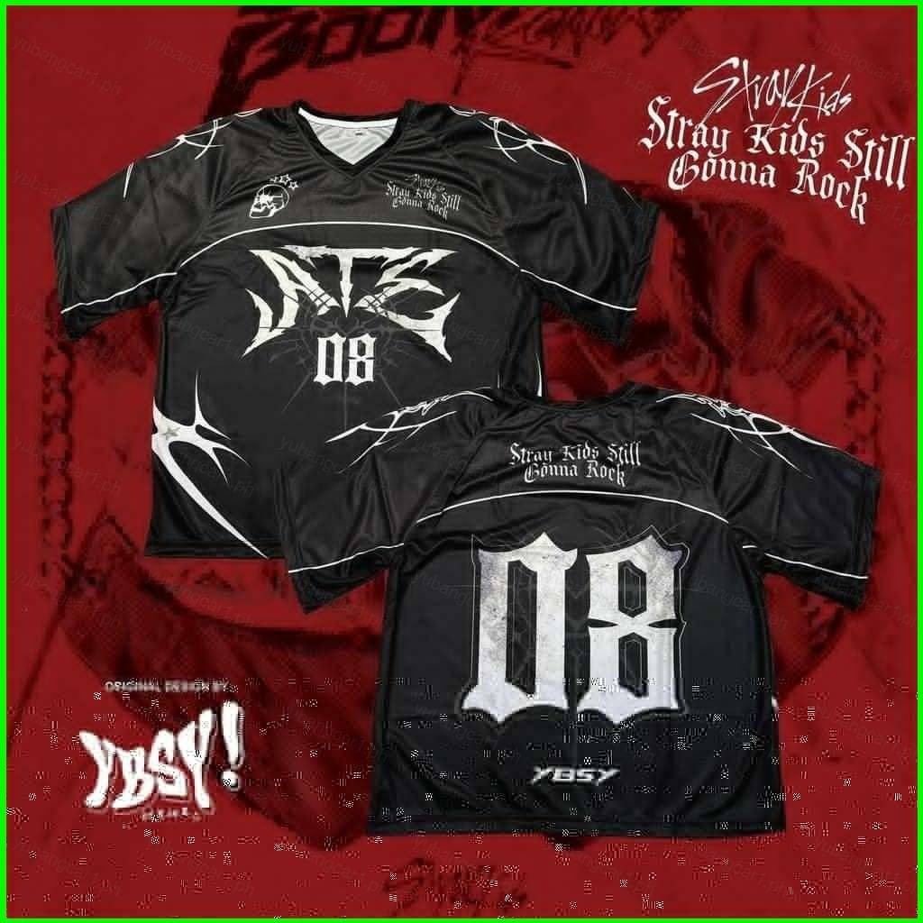 เสื้อยืดแขนสั้น.streetwear สำหรับแฟนคลับ STRAY KIDS (ATE, SEO CHANGBIN, LEE MINHO) คอสเพลย์ BY1