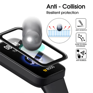 ฟิล์มแก้วนิรภัย + ซิลิโคนปกกรณีสายรัด for Xiaomi Band 8 Active / Redmi Band 2 อุปกรณ์เสริมสร้อยข้อมือป้องกันหน้าจอ
