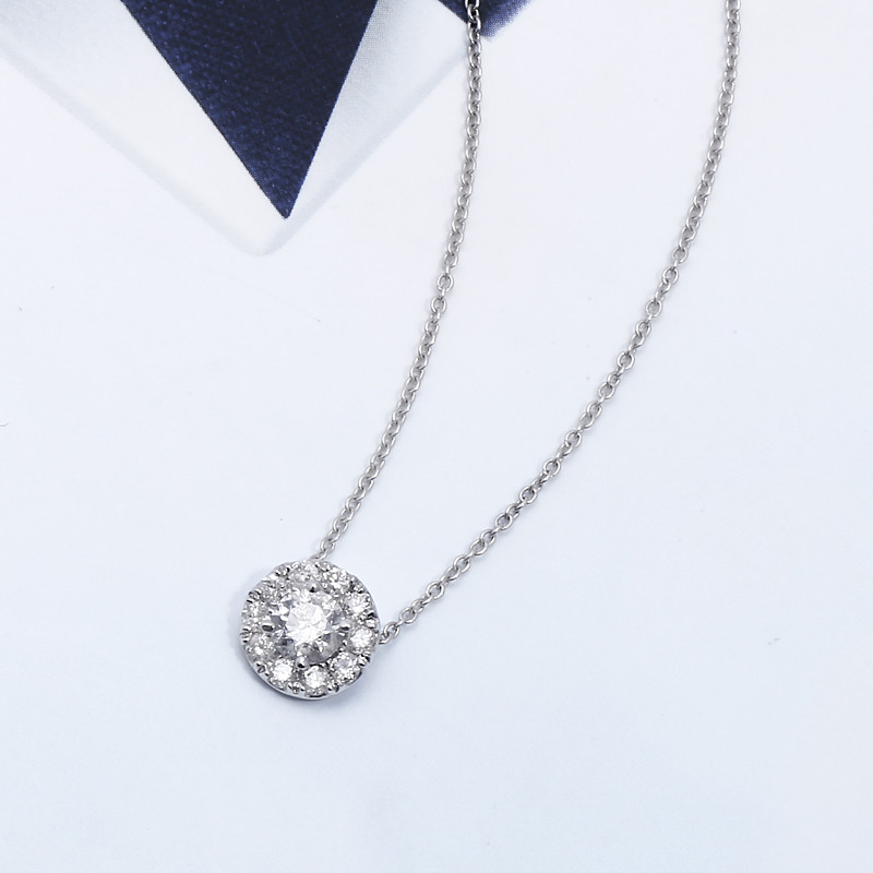 สร้อยคอมุคคลิบ 14K Gold เพชรสังเคราะห์แท้ 0.5 กะรัต มีใบรับรองจาก IGI