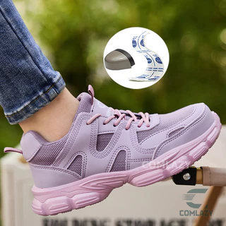 รองเท้าเซฟตี้ผู้หญิง safety shoes หัวเหล็ก ป้องกันการชนและป้องกันการแทง รองเท้าหัวเหล็ก กันลื่นทนทาน SIZE35-41