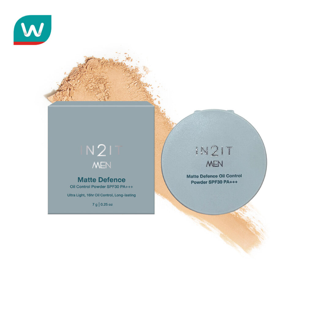 In 2 It อินทูอิท เมน แมตต์ ดีเฟนซ์ ออยล์ คอนโทรล พาวเดอร์ SPF30 PA+++ 7ก. 02 แทน