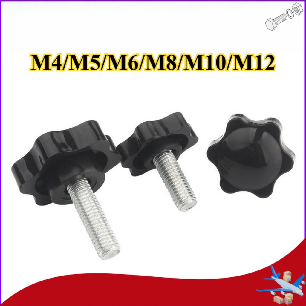 น็อต ลูกบิด ด้ามจับ มือหมุนดอกไม้ / STAR GRIP KNOB BOLT M4/M5/M6/M8/M10/M12 【DTY-MB-1】