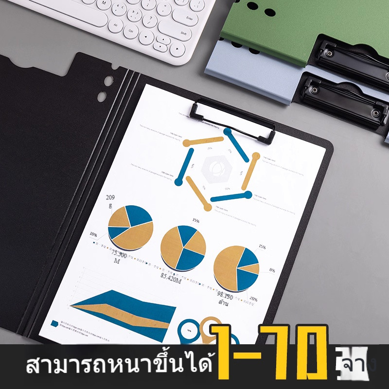 A00097 🗂️จัดเก็บเอกสาร+โรงเรียน+ธุรกิจ อุปกรณ์จัดระเบียบ ฟลเดอร์A4 บ้าน+ออฟฟิศ ทนทาน/พลาสติกแข็ง