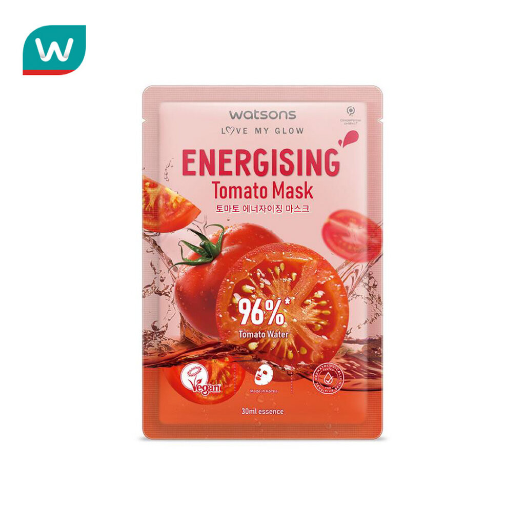 Watsons วัตสัน เอนเนอไจซิ่ง โทเมโท มาสก์ 1แผ่น.