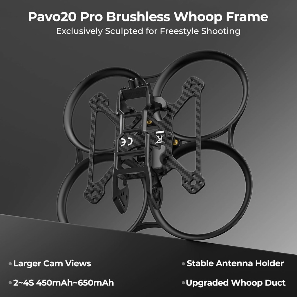 BETAFPV Pavo20 Pro Brushless Whoop กรอบ HD Digital VTX Bracket, PA12 ท่อหนา, ติดตั้งได้อย่างง่ายดายเ