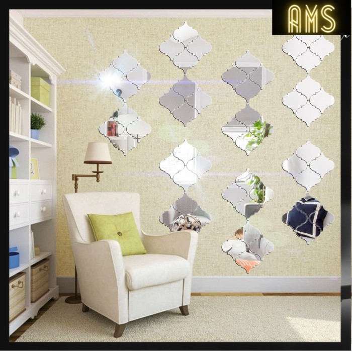 AMS - โคมไฟกระจกติดผนังอะคริลิคนําเข้า 1 ชุด 4 ชิ้น MG888