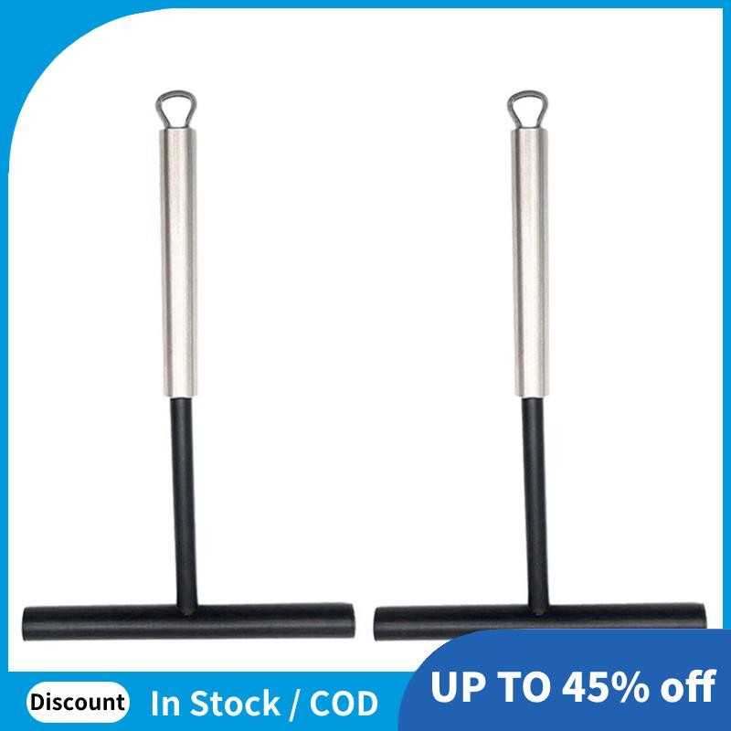 2 ชิ้น Crepes จําหน่ายซิลิโคนสแตนเลส Crepes ไม้พาย Spreader สําหรับ Crepes Pancakes เบเกอรี่ทําอาหาร