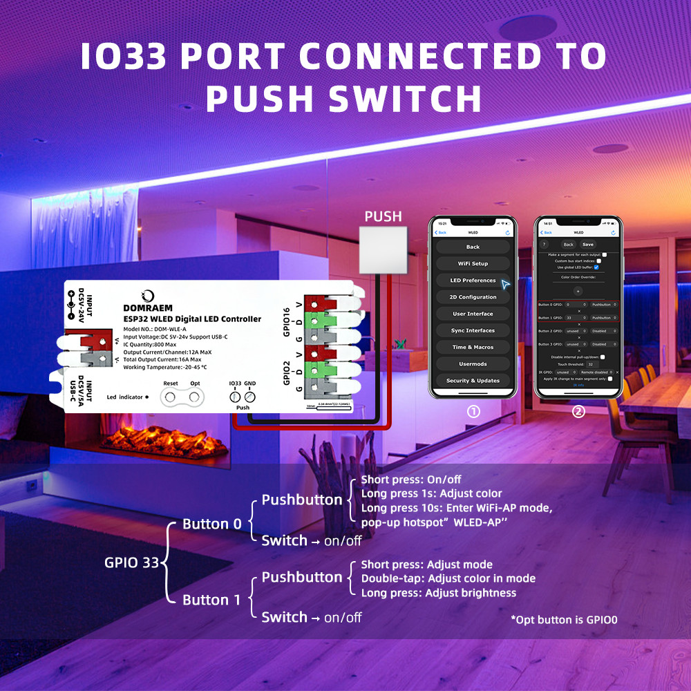 DOMRAEM Zigbee 3.0 สมาร์ท 5 in1 LED Controller DIMMER WW/CW RGB RGBWCCT Strips ทํางานร่วมกับ 3.0 Hub