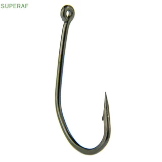 SUPERAF 100 ชิ้นชนิดบรรจุกล่องหลอด Maruse ตะขอเหล็กคาร์บอนสูง Coon และตะขอตกปลาทะเลพร้อมแหวนและ Barbed ลวดร้อน