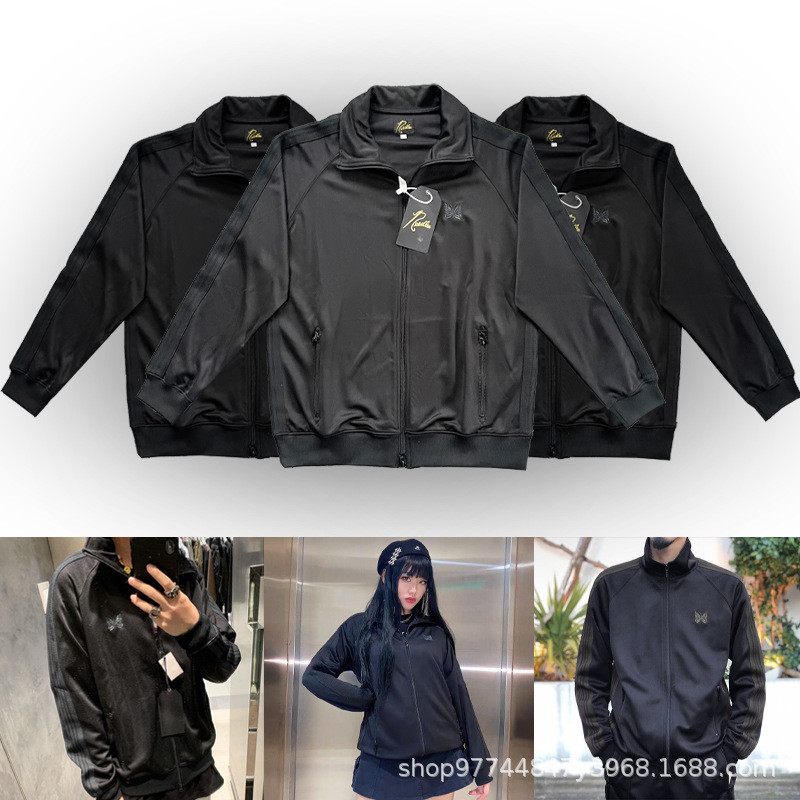 Needles Track Limit Jacket Retro Striped Casual Jacket Sports Fabric Men's and Women's Jacket