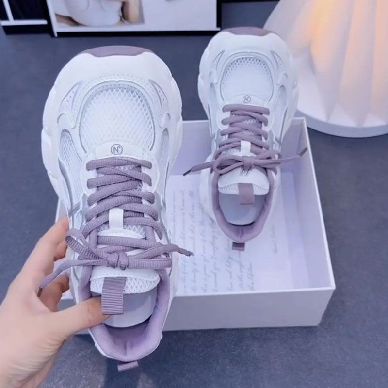 รองเท้าผู้หญิงตาข่ายขนาดเล็ก ระบายอากาศ ซุปเปอร์นุ่ม สำหรับฤดูใบไม้ผลิและฤดูร้อน