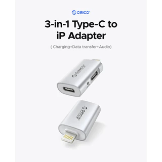 ORICO USB-C OTG Adapter (การชาร์จ 27W/ข้อมูล/เสียง) เข้ากันได้กับ iPhone, iPad, AirPods, แท็บเล็ต