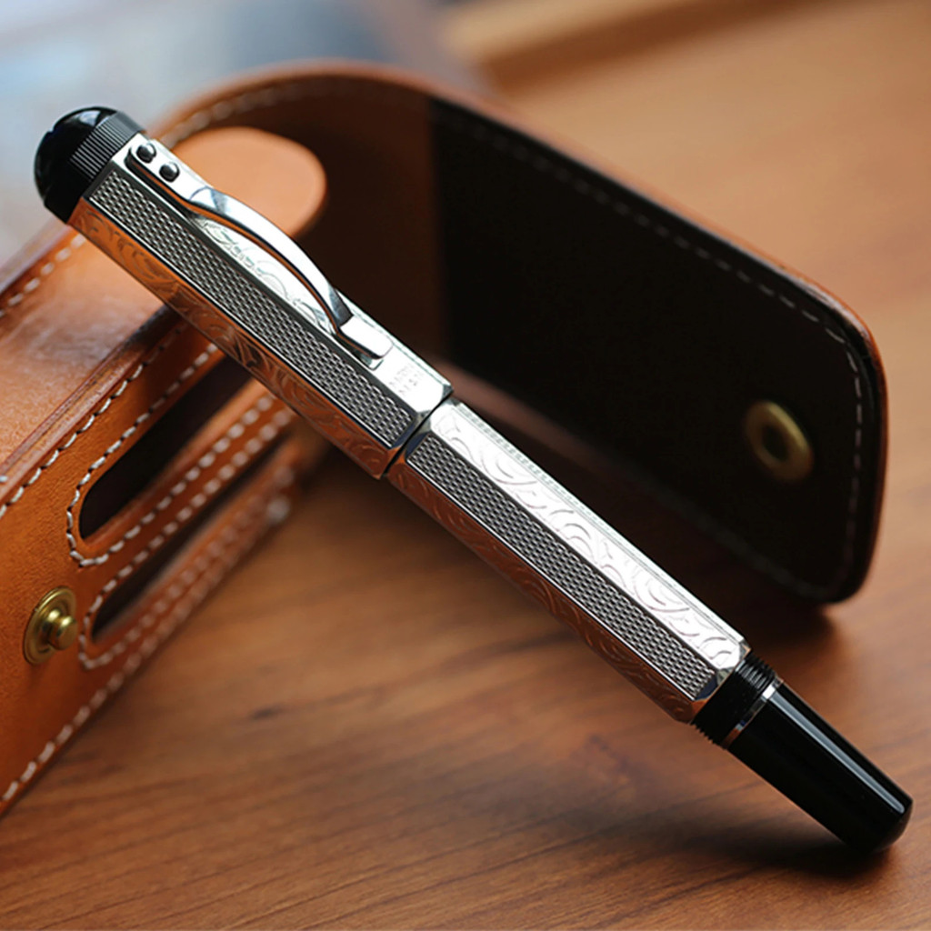 ใหม่ Majohn P138 Fountain ปากกาลูกสูบหมึกโลหะ High-end ของขวัญปากกา Ef/f/m/flat No.6 Nibs ปากกาชุบคล