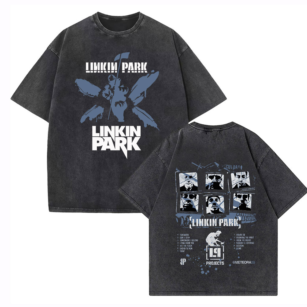 COD Linkin-Park Shirts Vintage Harajuku O-Neck Short Sleeve Cott J3GW