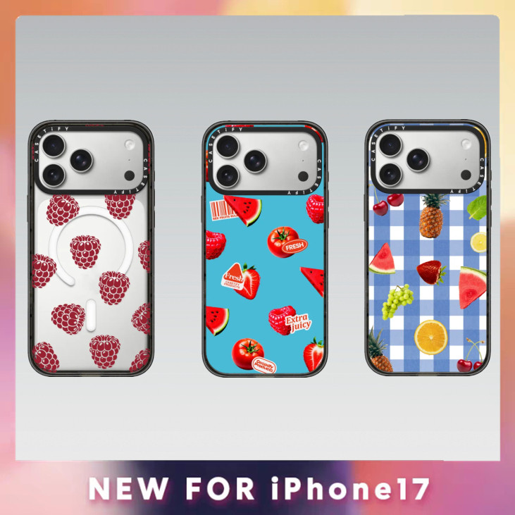 CASETY ผลไม้สีแดงเคสแม่เหล็กสําหรับiPhone 17 17Pro Air 16 15 14 13 Plus Pro Max Hardอะคริลิคใสปกหลัง