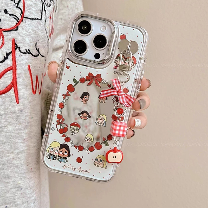 พื้นผิวกระจกกลวงร้องไห้เด็ก Apple Charm VIVO V60 Y39 Y29s V50 V40 lite Y38 Y36 V30e เคสโทรศัพท์กันกระแทก