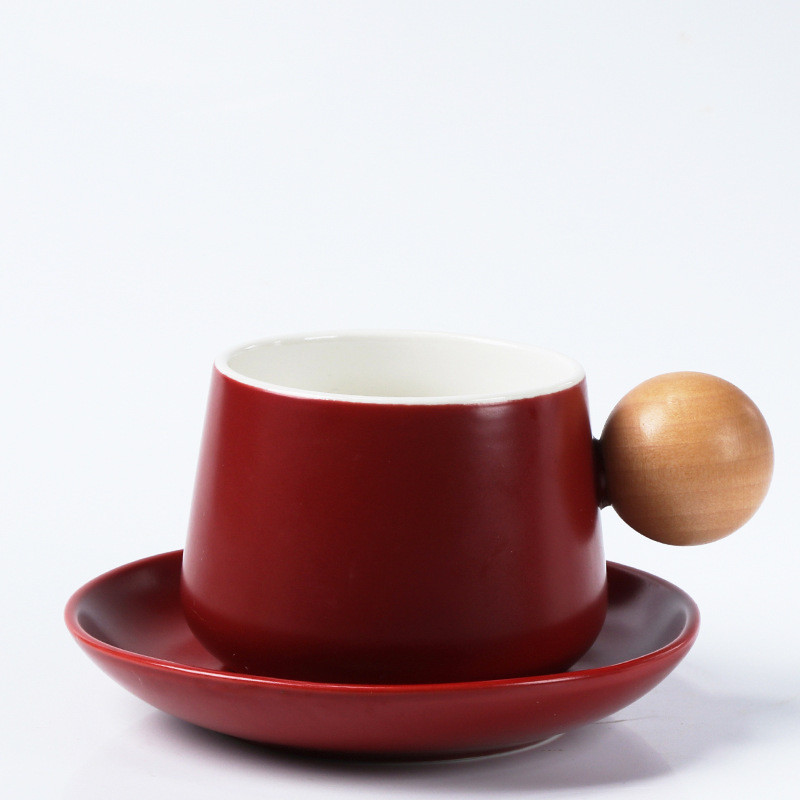 咖啡杯碟套装北欧风陶瓷高颜值马克杯礼品Coffee cup saucer suit Nordic style ceramic high color value horse20250923