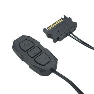 ฮับ RGB Controller พัดลม RGB ARGB 5V 3 Pin Controller ไม่ต้องใช้ซอฟต์แวร์ Controller ใส่สาย SATAชุดติดตั้งพัดลม RGB มีเอฟเฟกต์ไฟสำเร็จรูป สำหรับติดพัดลม อุปกรณ์แต่งเครื่องคอม ทำให้คอมสวยงาม K214