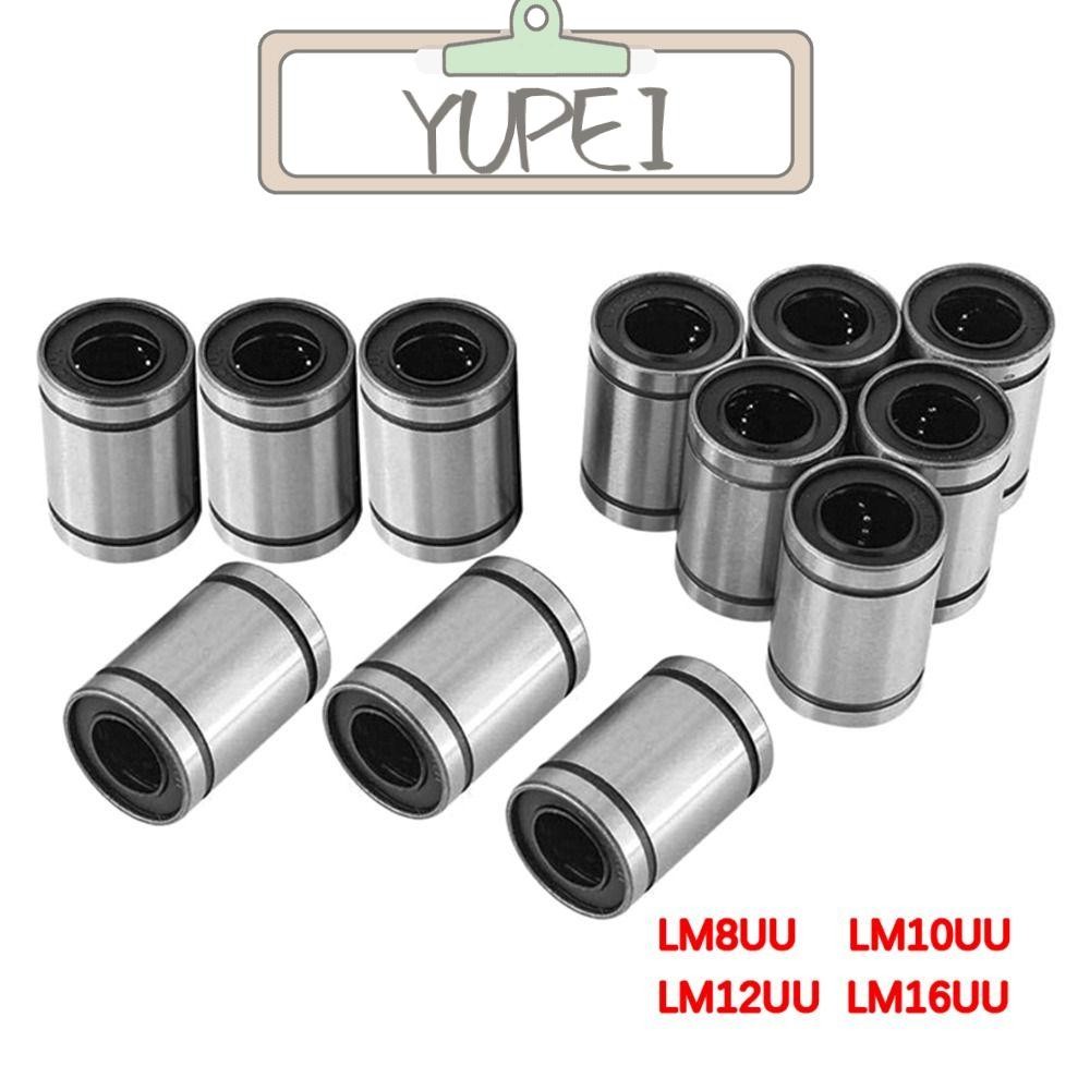 YUPEI บูชเหล็กชุบนิกเกิลเพลา CNC Part LM3UU LM4UU LM5UU LM6UU
