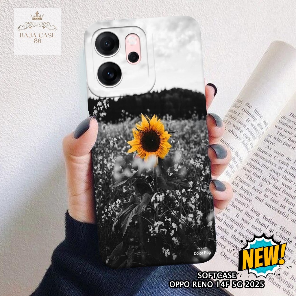 เคส HP Oppo Reno 14F 5G 2025 - Rajacase - เคส Oppo Reno 14F 5G - เคสดอกไม้ Motif - ฟิล์มกันรอยมือถือ