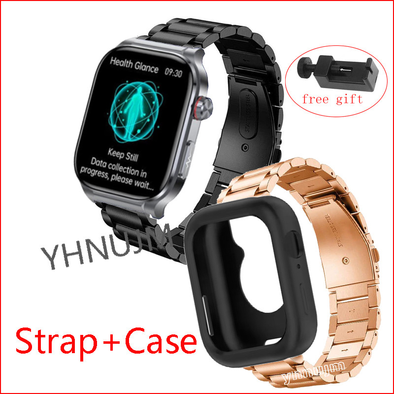 เคส Hcare Plus5 Case สายนาฬิกาอัจฉริยะสแตนเลสสตีลสร้อยข้อมือสําหรับ Hcare Plus5 ฝาครอบหน้าจอ