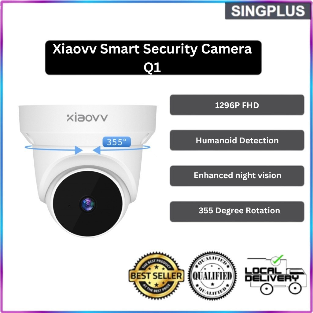 Xiaovv สมาร์ท PTZ กล้องโดม Q1 1080P HD กล้อง IP Wifi Night Vision Home Smart Security โดมการเฝ้าระวั