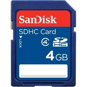 การ์ดหน่วยความจํา SDHC คลาส 4 4 4GB V3PO