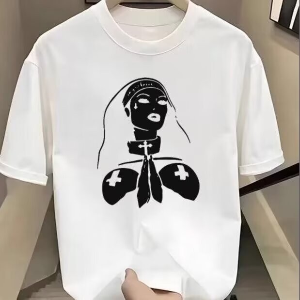 2025 NEW 2025 Short Sleeve T-Shirt Men Summer Loose Round Neck 2025 Heavyweight Trendy Brand Super P