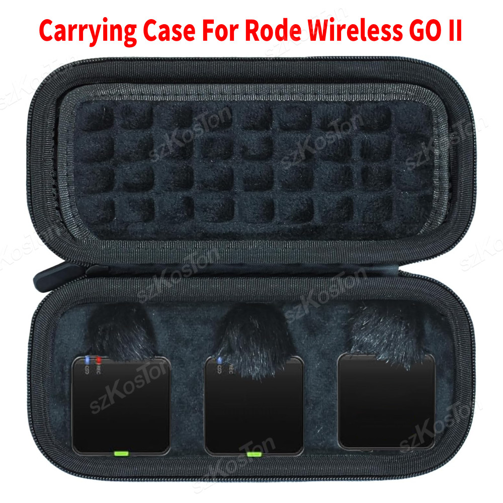 Hard Travel Case สําหรับ Rode ไร้สาย GO II/GO 2 Dual Channel Compact Digital Wireless Lavalier ไมโคร