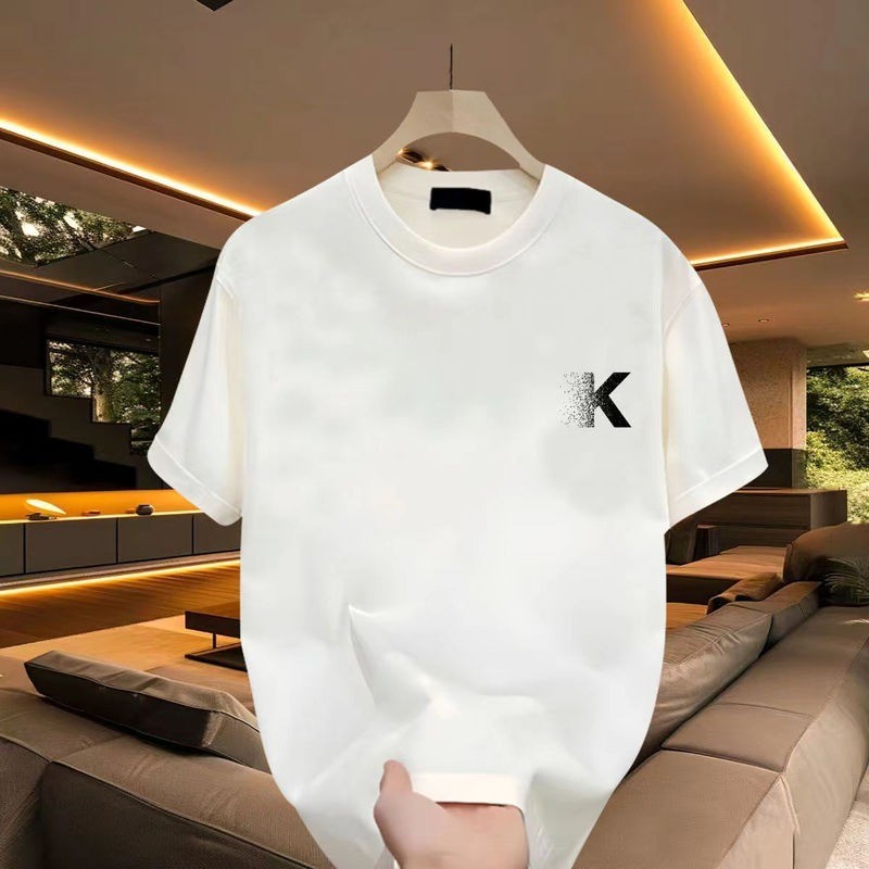 COD 2025 Heavyweight Short Sleeve T-Shirt Men 2025 New Summer American Style Trendy Loose White Vers