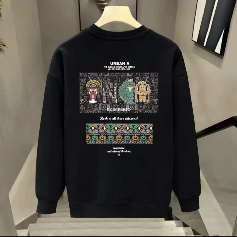 2025 NEW 2025P19 Sweatshirt Cotton Cover Silk 260g 5320 Black White S-5XL new23 PQVA