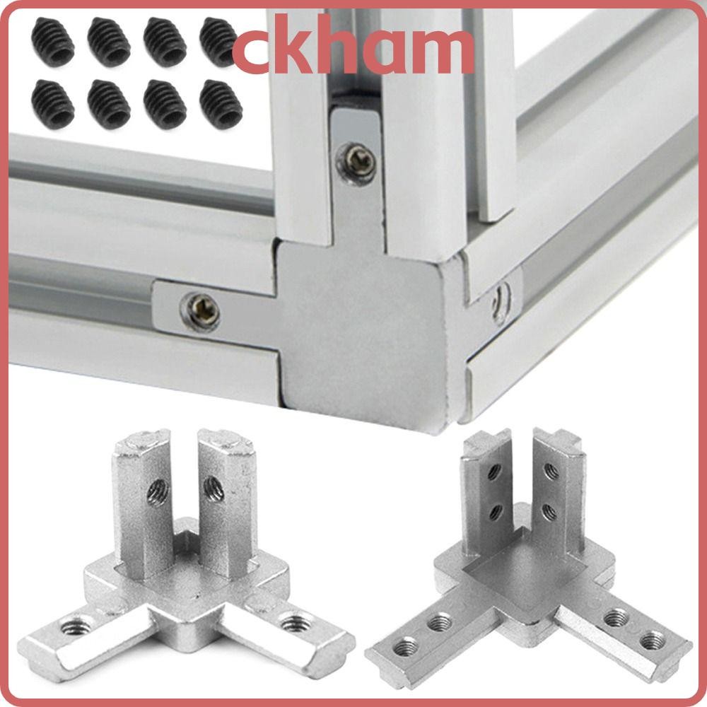 CKHAM End Corner Aluminium Alloy 2020 3030 4040 Series Slot Aluminium Extruction Profile 3-Way