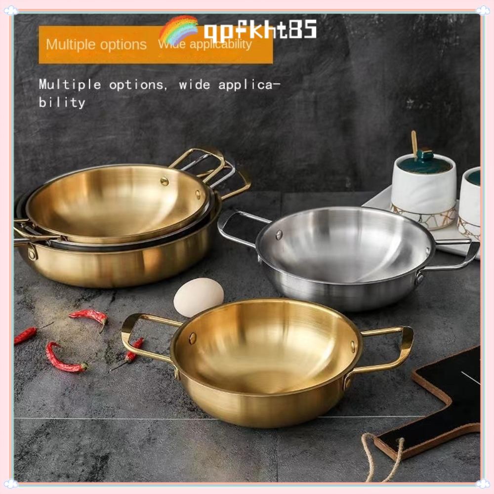 QPFKHT85 เครื่องครัวทําอาหารที่บ้านสแตนเลสพร้อมที่จับ Paella Pan