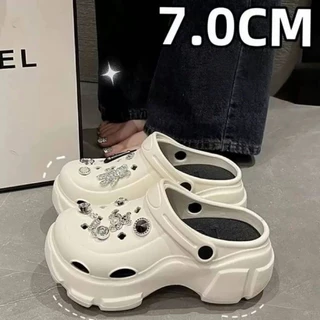 icy.sport รองเท้าหัวโต / รองเท้าผ้าใบ คุณภาพ PVC แถมตัวติดน่ารัก มีสายรัดส้น สีทูโทนพาสเทล ใส่สบาย X124