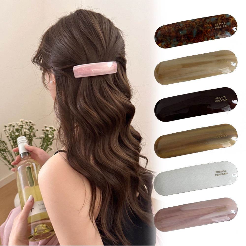 กิ๊บรูปไข่ กรดอะซิติก สไตล์เกาหลี เครื่องประดับผมสำหรับฤดูใบไม้ผลิ