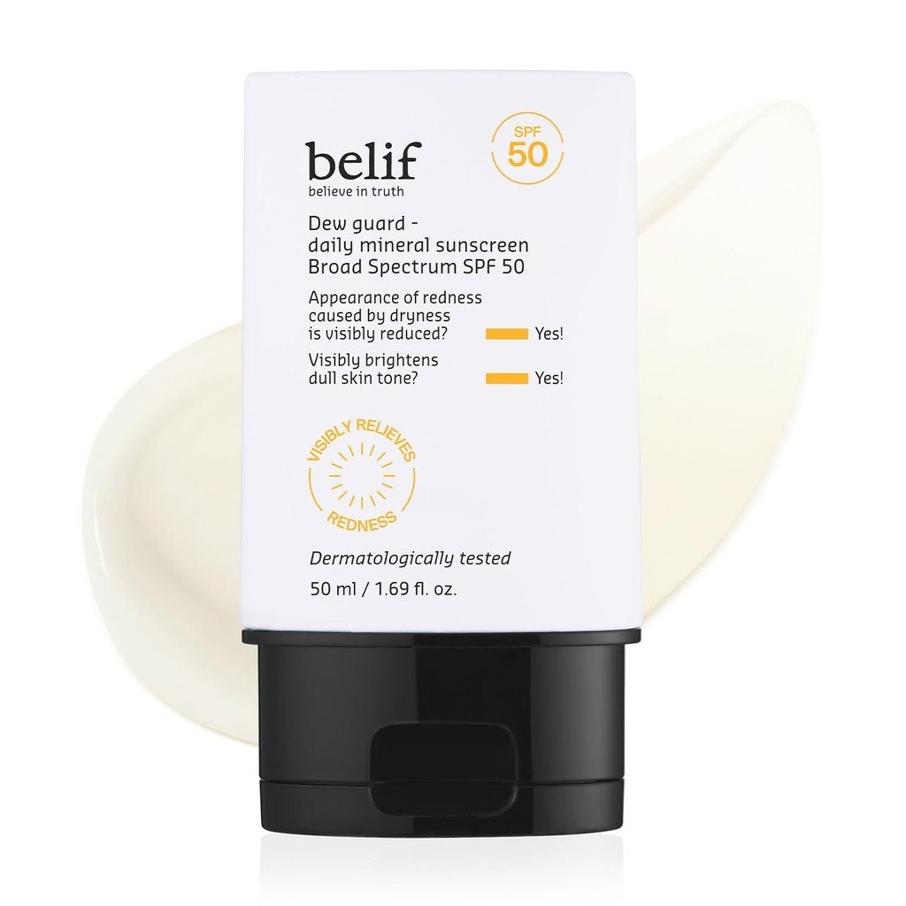 Belif Dew Guard - Daily Mineral sun SPF 50 Hydrating Niacinamide Sunscreen (1.69 fl. oz) - Daily Bro