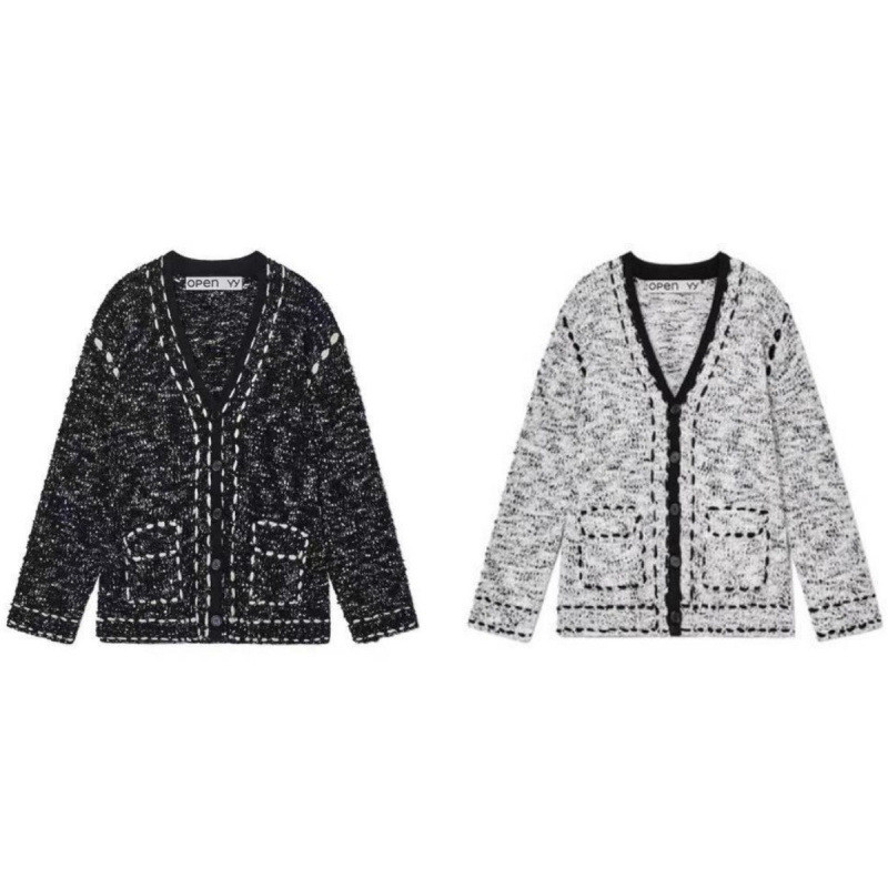 OPEN YY แจ็คเก็ตถักหลวม