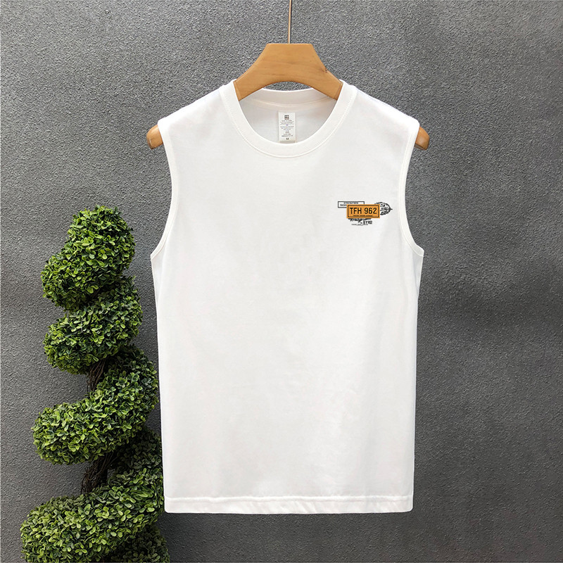 COD 2025 Sleeveless Vest Men's 2025 Summer New Cartoon Print Round Neck T-Shirt Youth Casual Sports 
