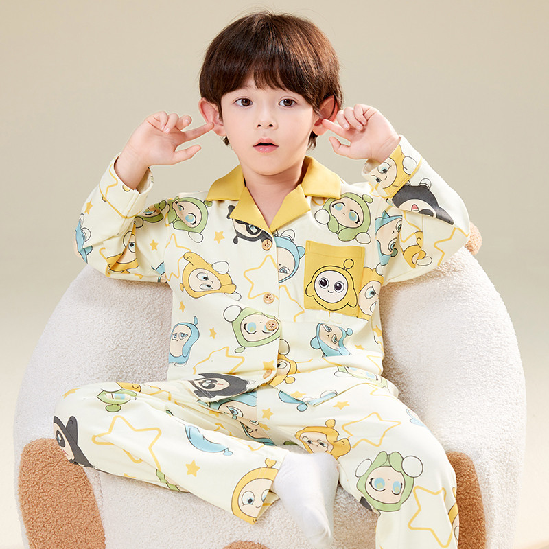 ชุดนอนเด็กวัยหัดเดิน ดีไซน์การ์ตูนน่ารัก ประกอบด้วยเสื้อคาร์ดิแกนแขนยาวและกางเกง - รูปที่ 6